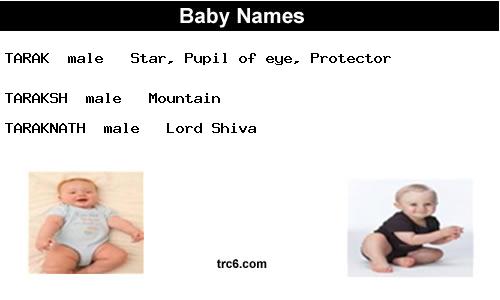 tarak baby names